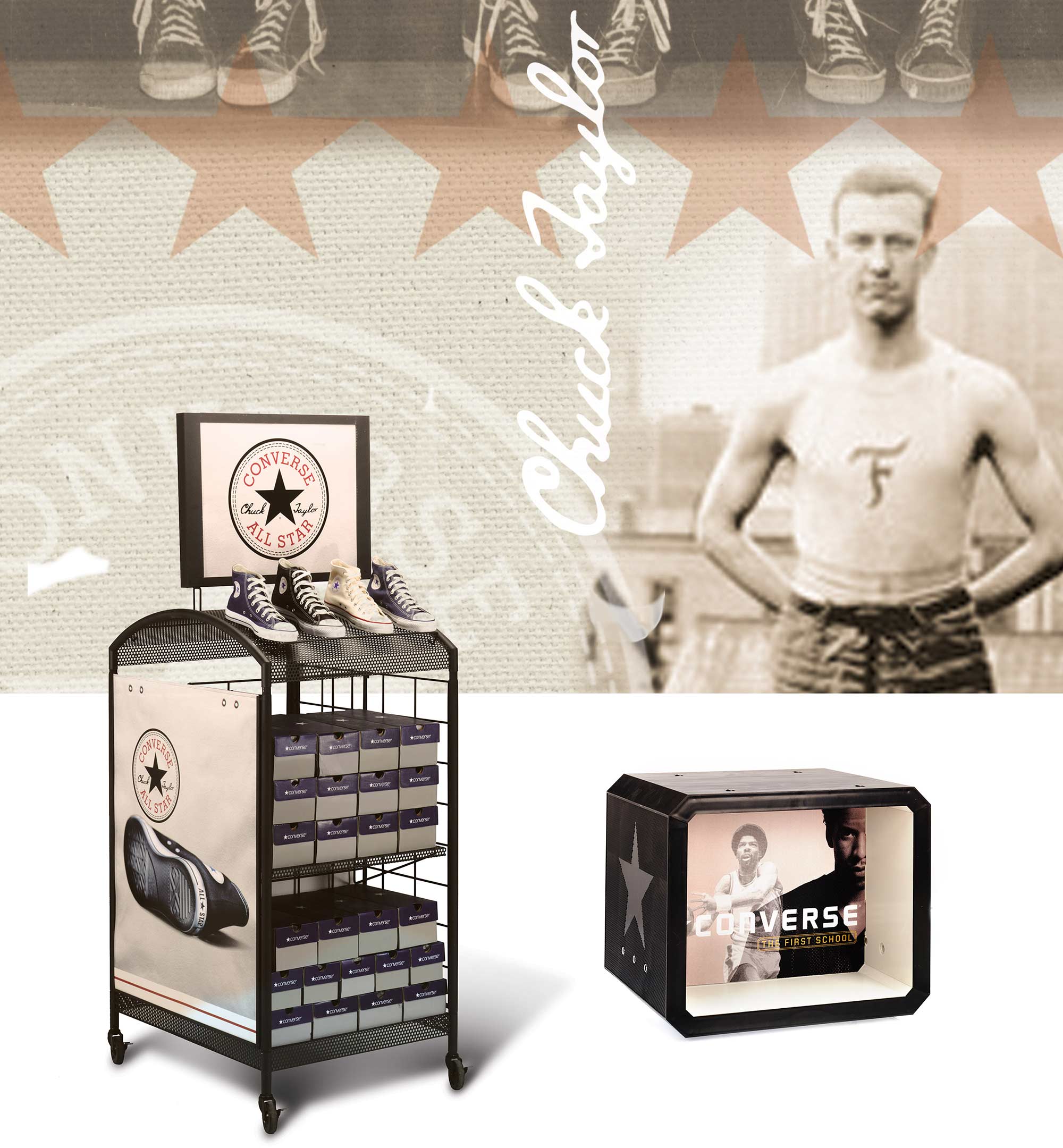 Converse store display by Medallion Retail