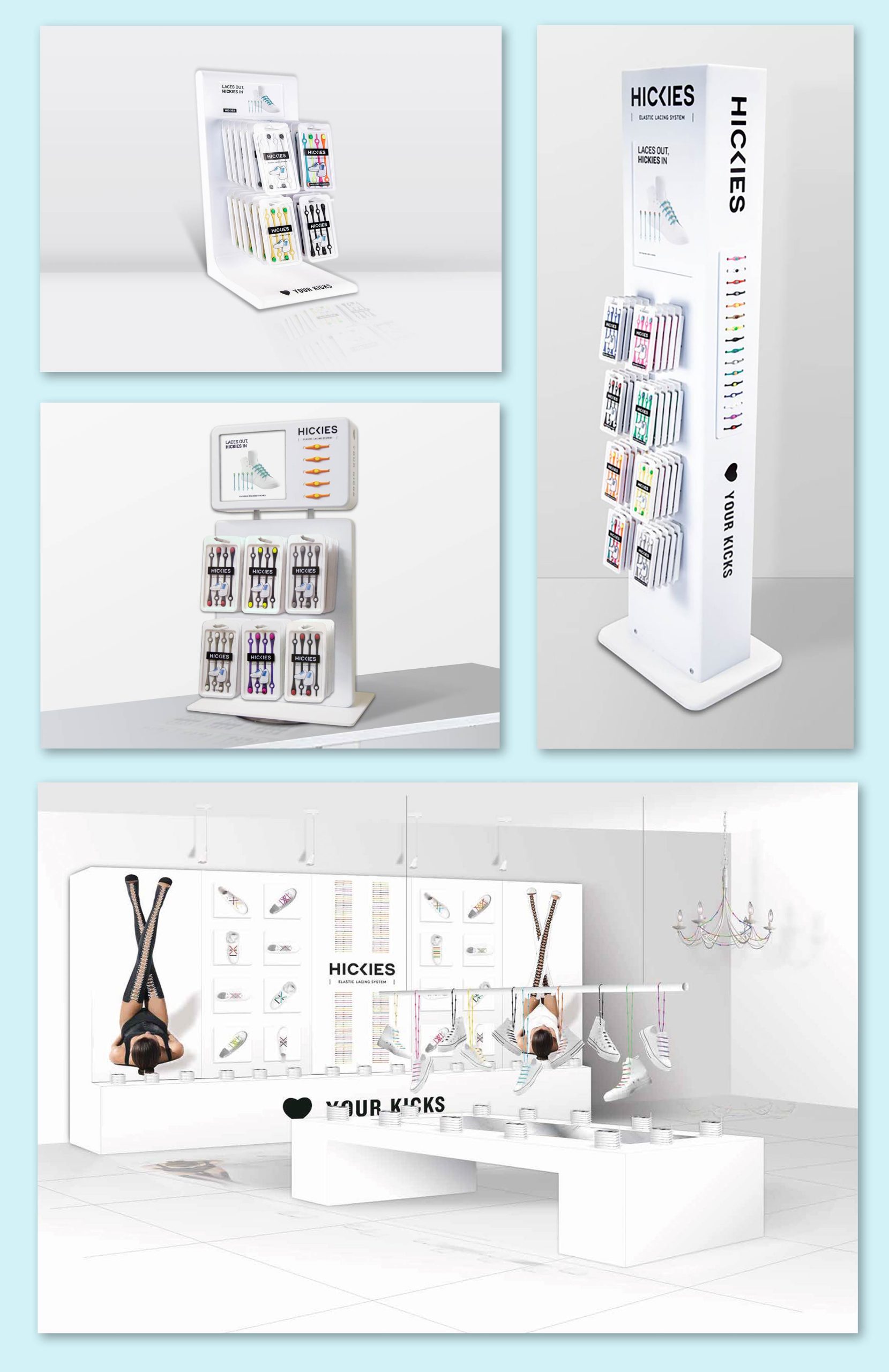 Hickies in-store display