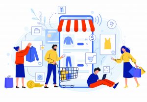 Illustration represents an example of omnichannel retail